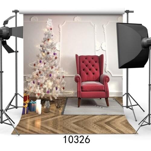 Photography Backdrops White Christmas Tree Indoor Backgrounds for Photo Studio Family Party Children Baby Photophone Photocall