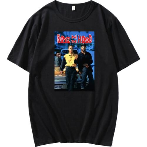 Cotton tshirt men summer fashion Short sleeve t-shirt men euro size Boyz N The Hood - Black street Hip Hop Harajuku T-shirt men