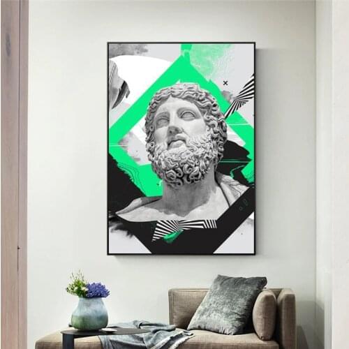 Classical Black White Religious Sculpture Art Posters and Prints Wall Art Canvas Paintings Pictures Living Room Home Decoration