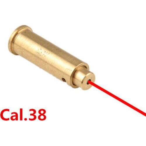 Red CAL 38 Boresight Cartridge Laser Bore Sighter Brass Boresighter With Electronic Hunting Accessories