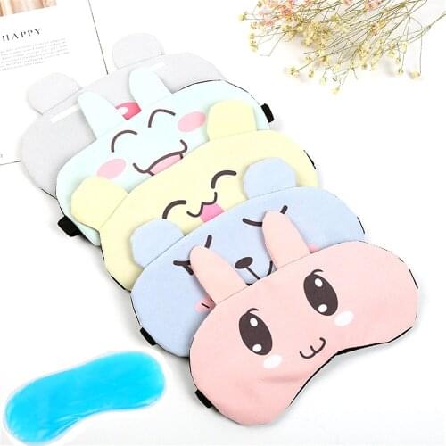 2021summer Sleeping Mask Eyepatch Cute Cartoon Cold Eye Sleep Mask Creative Ice Compress Blue Gel Travel Relaxing Eye Care Tools