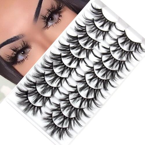 Makeup 5/10/16 Pairs 3D Mink Lashes Natural False Eyelashes Dramatic Volume Fake Lashes Makeup Eyelash Extension Silk Eyelashes