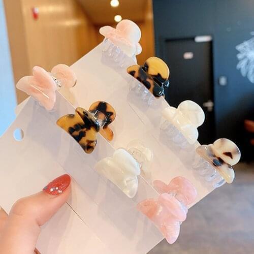 Mini Hair Claw Hair Clips Barrette Clamp Jelly Colors Acrylic Ponytail Crab Hair Hairpin Hair Styling Accessories For Women