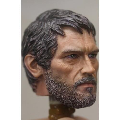1/6 male movie star actor TLOU Joel Head Carving Model For 12 inch TBLeague Male soldier Figure body dolls