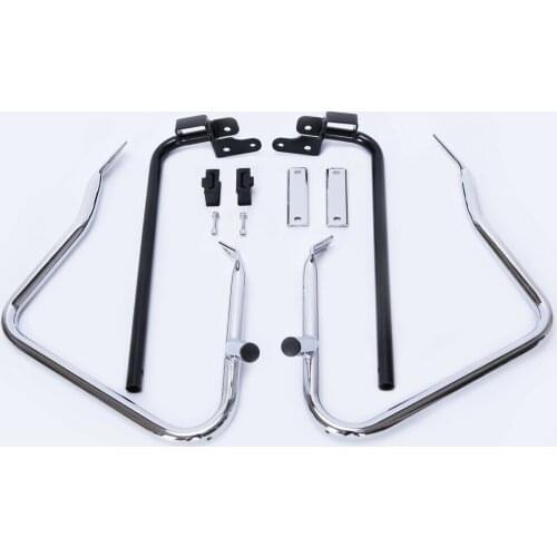 Motorcycle Saddlebag Bracket Guard Crash Bars For Harley Touring Road King Street Electra Glide FLHX 2014-2020 15 16 17 18 19