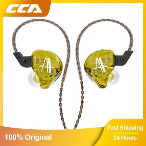 CCA CA2 Earphones Dynamic 1DD In-Ear Monitor Earplugs Wired Headphones Noise Cancelling Music Sport Game Mobile Phone Headset