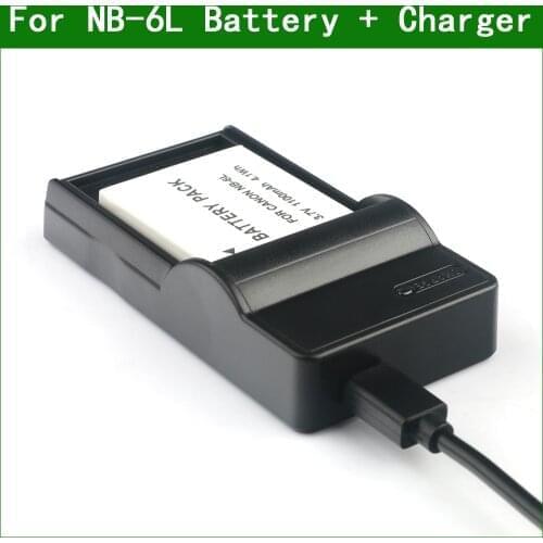 NB-6L NB-6LH Digital Camera Battery + Charger For Canon IXUS 85 95 200 IS 105 210 300 310 HS PowerShot SD980 SD1200 SD3500 IS