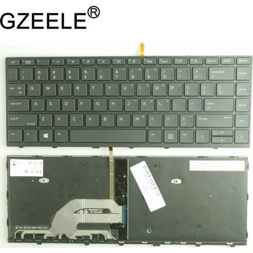 GZEELE new US laptop Keyboard for HP ZHAN 66 Pro G1 English with frame with backlit Backlight keyboard BLACK