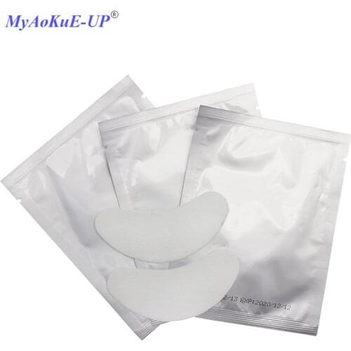 100 pairs Eyelash Patches Under Eye Pads For Eyelash Extension Eyelashes Make Up Tools Lash Patches Tips Sticker Wraps Silver