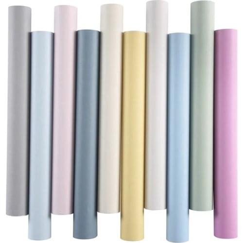 Wedding living room kids wall decorative contact paper solid color self adhesive wall stickers office wall decor Pink Grey Blue
