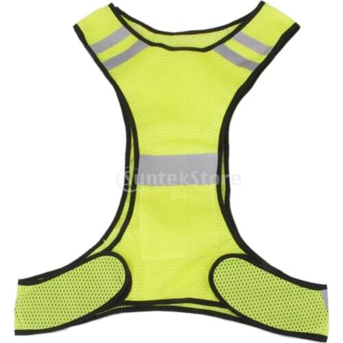 Reflective Safety Vest for Running Jogging Biking Cycling Walking - Yellow