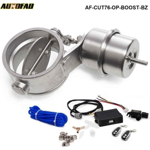 3" 76mm Opend Boost Exhaust Cutout Valve with Wireless Remote Controller Set AF-CUT76-OP-BOOST-BZ