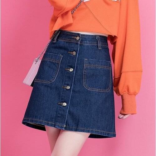 Womens High Waist Denim Skirts Autumn 2021 Sexy Girls A Line Short Jeans Skirt For Women Fashion Korean Elegant Jupe Femme
