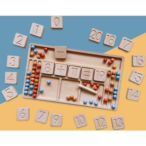 1Piece Number Building Blocks Math Digital Tracking Board Beads Educational Toys