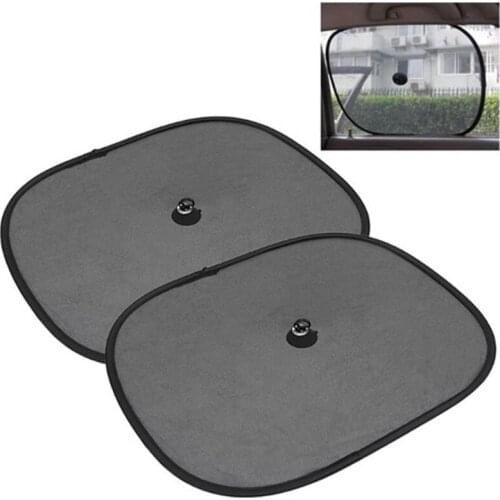 2PCS Car Side Rear Window Screen Sun Shade Mesh Cover Windshield Sunshade Visor