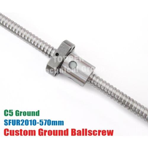 2010 Grinding ballscrew 570mm C5 + 2010 nut for CNC Router Parts with end machined