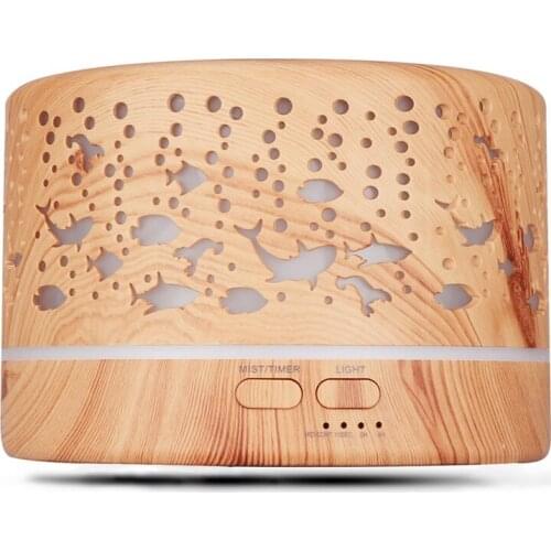 500ML Essential Oil Diffusers,Ultrasonic Aroma Diffuser Humidifier with Remote Control,Adjustable Mist Mode,UK Plug