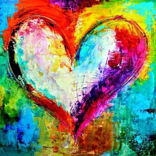 5D DIY Diamond Painting Heart Shape pattern Full round drill Covered Painting Art Adults Diamond embroidery Kits DIY Home Decor
