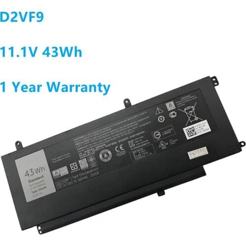 D2VF9 Laptop Battery For Dell Inspiron 15 7547 7548 For Vostro 5459 Sereis 0PXR51 0YGR2V P41F P68G 4P8PH PXR51 11.4V 43WH