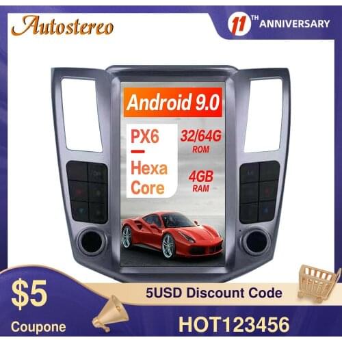 Android 9.0 4+64 Car GPS Navigation car No DVD Player For Lexus RX RX300 RX330 RX350 RX400H Radio Stereo Tape Recorder Head unit