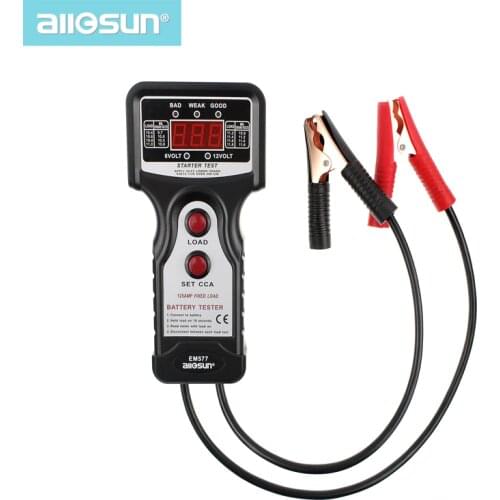 ALL SUN 12V CCA Digital Automotive /Car Battery Tester for Cold Temperature /Battery Load /Charging Voltage /Starter Motor EM577