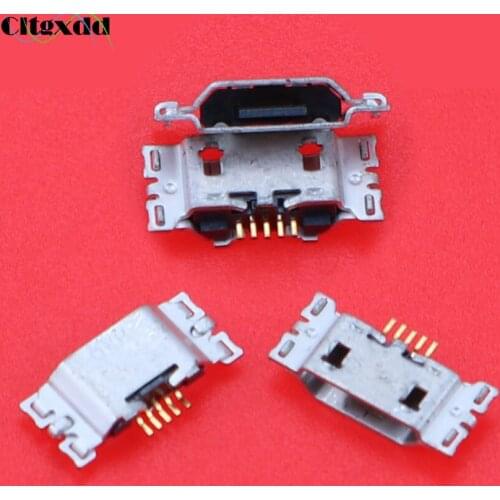 Cltgxdd 100PCS Micro USB Jack Socket Connector Female 5 Pin Charging Port For Motorola Moto G5S G5 Plus XT1686 XT1681 XT1683