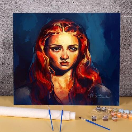 Doodles DIY Paint By Numbers Package Acrylic Paints 50*70 Canvas Pictures Loft Picture Crafts For Adults For Drawing Art