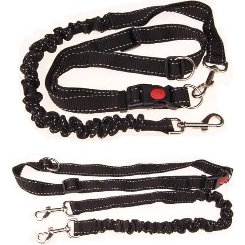 Double Dog Leash No Tangle pet Leash for Walking Two Dogs Adjustable Strong Dog Lead two dog leash coupler jogging pet leashes