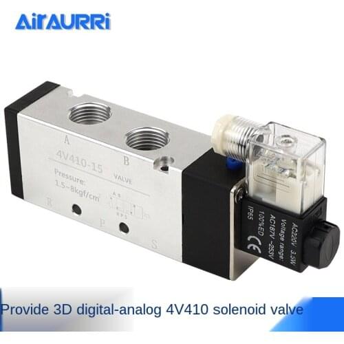 4v410-15 solenoid valve dc24va220 2 position 5-way electromagnetic control reversing valve
