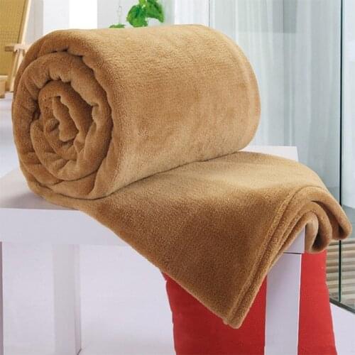 Fleece Blanket Winter Sheet Bedspread Sofa Throw Light Thin Mechanical Wash Flannel Blankets