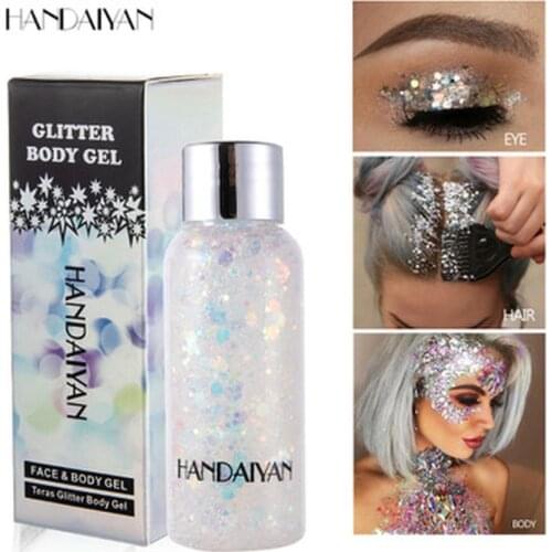 Holographic Mermaid Glitter Eyeshadow Makeup Body Art Eyeshadow Glitter Gel Loose Sequins Shimmer Pigment Eye Cosmetics Makeup