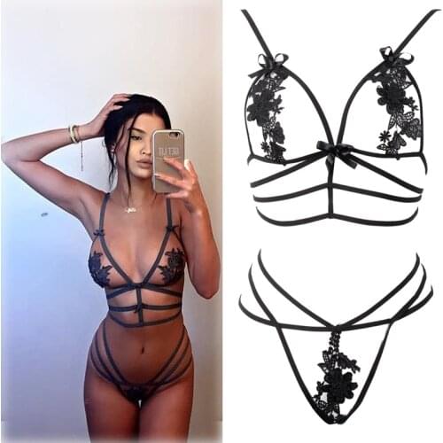 Fashion Womens Lingerie Set Sexy Nightwear Underwear Sleepwear G-string Babydoll Lace Erotic Sex Costume