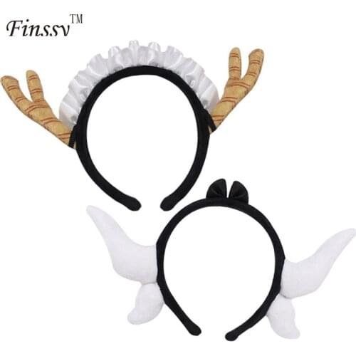 Miss Kobayashis Dragon Maid Kamui Kanna Gradient Purple Cosplay Ornaments Horns Headdress Accessories
