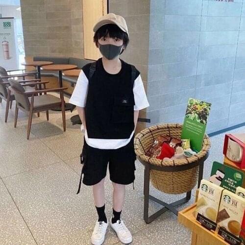 Fashion Kids Clothing Sets Baby Boys Suits Short Sleeve+Shorts 2 Pieces Baby Boy clothes set For 3 4 6 8 10 12 Yrs Summer Set
