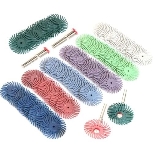 1Inch Radial Bristle Disc Kit Abrasive Brush 1/8" 3 2.35mm Shank Detail Polishing Wheel for Dremel Rotary Tool Accessories