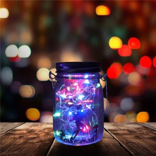 Outdoor Led Solar Garden Light Ball Glass Jar Crack Hanging Lamp Balcony Layout Decor Christmas Wish Waterproof Night Lights New