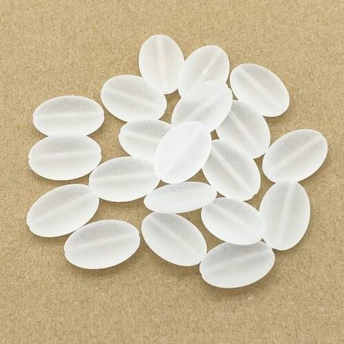 New arrival! 20x14mm 460pcs Clear Frosted Oval Shape Beads for Handmade Necklace Earring DIY Parts,Jewelry Findings & Components