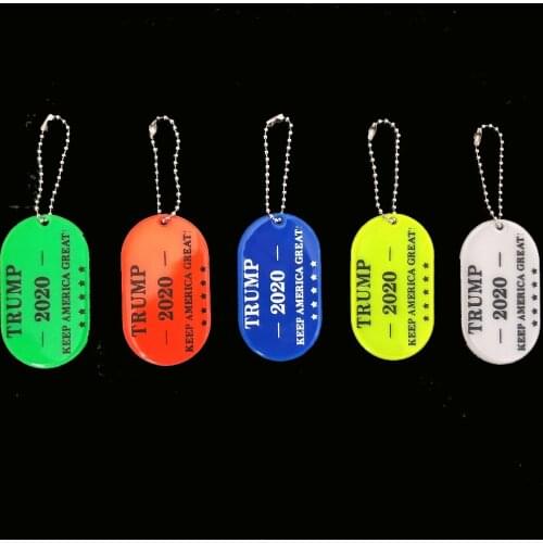 NEW US Re-Election Trump For President 2020 MAGA Make America Great Keep America Great Reflective Keychains Bag Pendant
