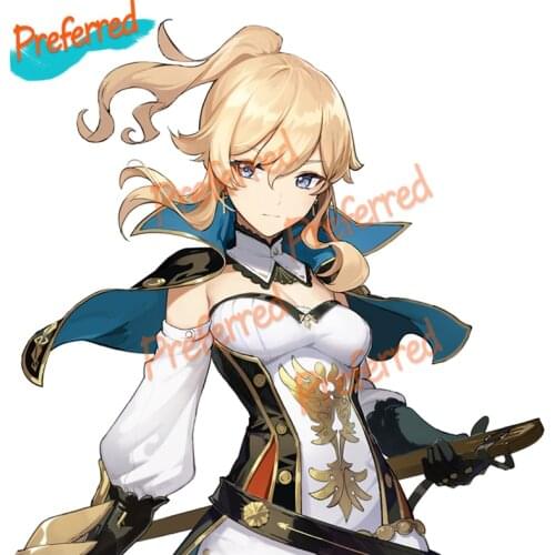 Genshin Impact Jean Creative Exquisite Car Stickers Decal Anime Cute Car Accessories Decoration Pegatinas Para Coche