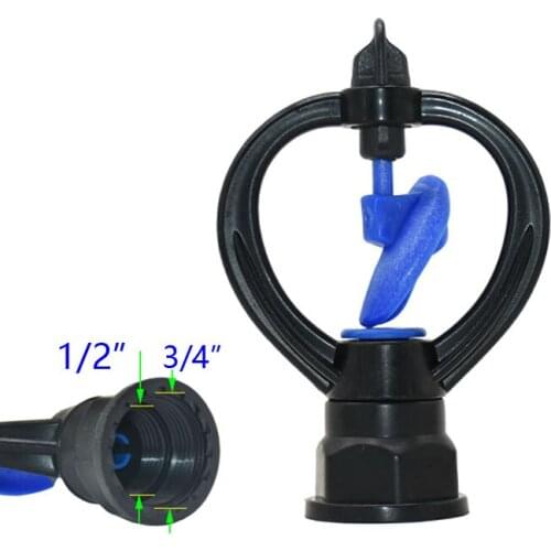 Female 1/2 3/4 Inch garden watering sprinklers 360 degrees rotating farm sprinkler for Lawn Garden Gardening Water watering 1PC