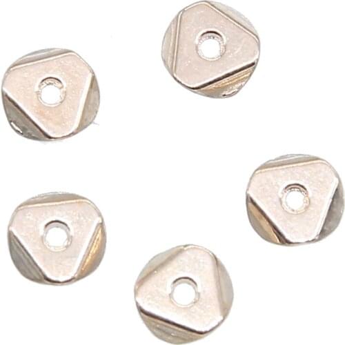 20pcs 7mm coin washer copper bead gold / rose gold color round round loose beads for DIY jewelry bracelet necklace making