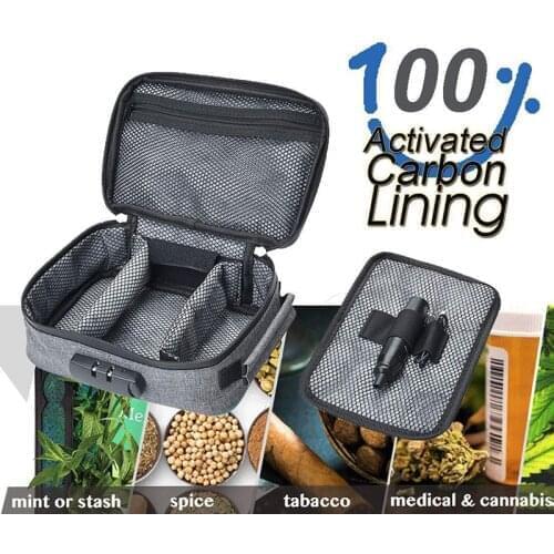 Smoking Smell Proof Storage Bags with Combination Lock Odor Proof Cigarette Tobacco Organizer Deodorant Stash Box Pouch