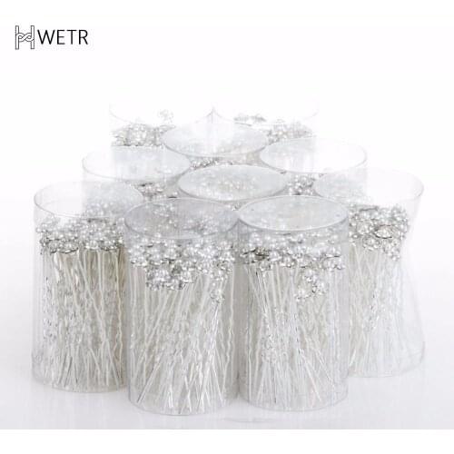 Wedding Hair Pins Simulated Pearl Flower Bridal Hairpins Bridesmaid Hair Clips Women Hair Jewelry Accessories 40 PCS