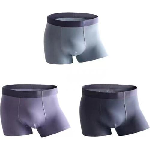 3pcs/lot Mens Shorts Panties Mens Sexy Bamboo Fiber Seemless Men Boxer Male Underpants Large Size Breathable Homme Underwear