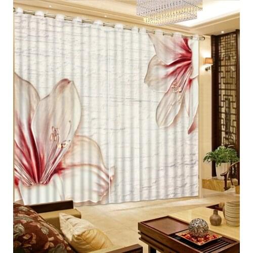 Custom Made size Blackout Curtains Living Room Modern Brief Flower Curtains 3D Soft Living Room Bedroom Kitchen Curtains