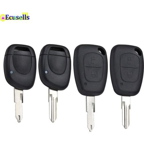 1/2 Button Smart Remote Key Shell Case Fob for Renault Clio II Kangoo Kangoo Master Twingo Trafic Modus NE72 OR VA2 Uncut Blade