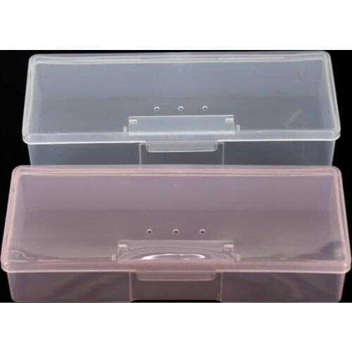 1pc Nail Storage Box Plastic High Quality Transparent Manicure Tool Nail Art Empty Container Storage Boxes Organizer Nail Art Br
