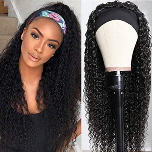 180% Desgirl Deep Wave Headband Wig Human Hair Wigs 32 Inch For Black Women Brazilian Hair Wigs Glueless Headband Human Hair Wig