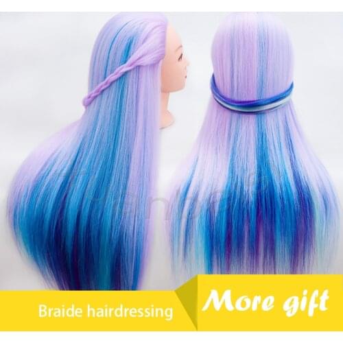 28 inch Hair Styling Mannequin Head Colorful Maniqui Hair Wig Head For Braide Dummy Hair Mannequins For Sale Training Head