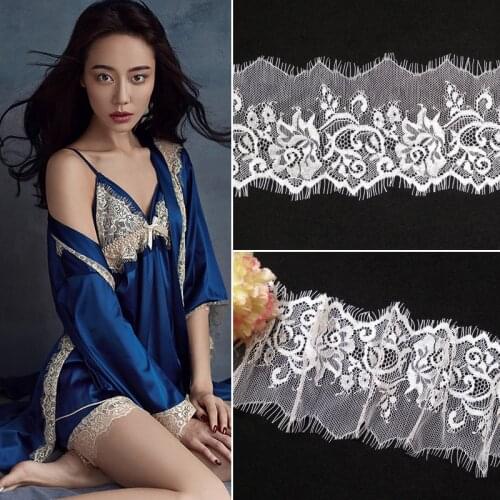 3meters embroidery white/black eyelash lace ribbon needlework lace underwear fabric width 10.5cm DIY Sewing clothing accessories